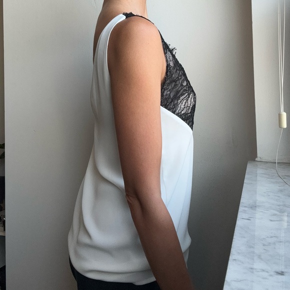 Babaton Black Lace V Neck Blouse - Picture 10 of 15